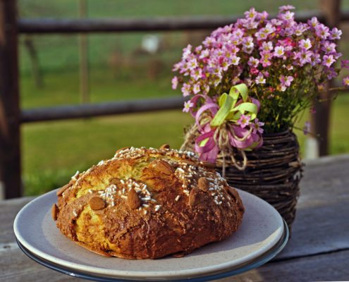 Focaccia dell'agriturismo il Maggiociondolo in provincia di Vicenza