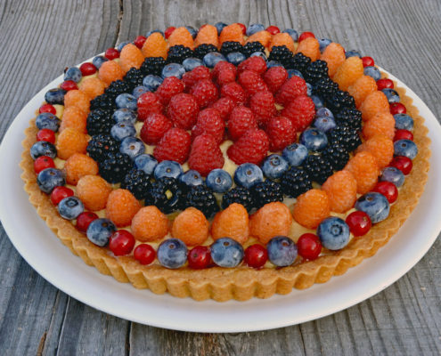 Crostata di frutta dell'agriturismo il Maggiociondolo di Schio in provincia di Vicenza